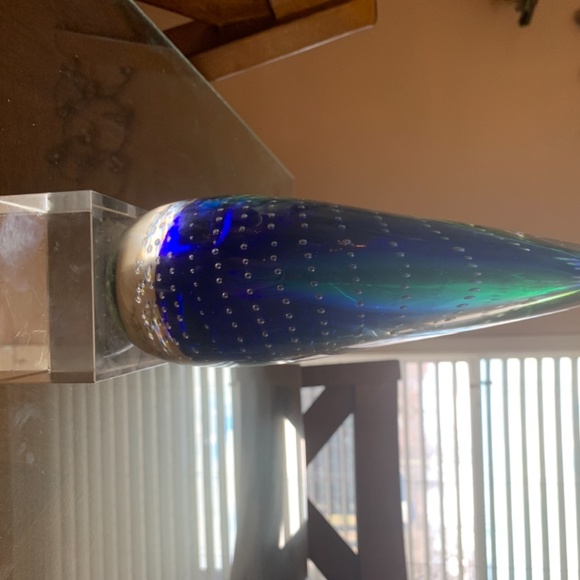 Badash Crystal Teardrop Art Glass Sculpture (Murano Style) - Picture 2 of 2